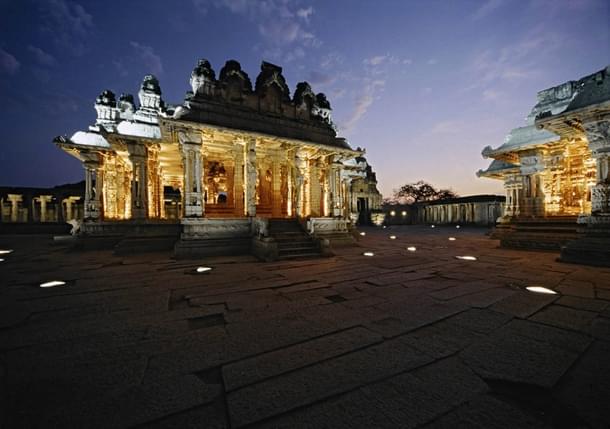 The Vitthala temple of Vijayanagara at night. (Jojhn Gollings)